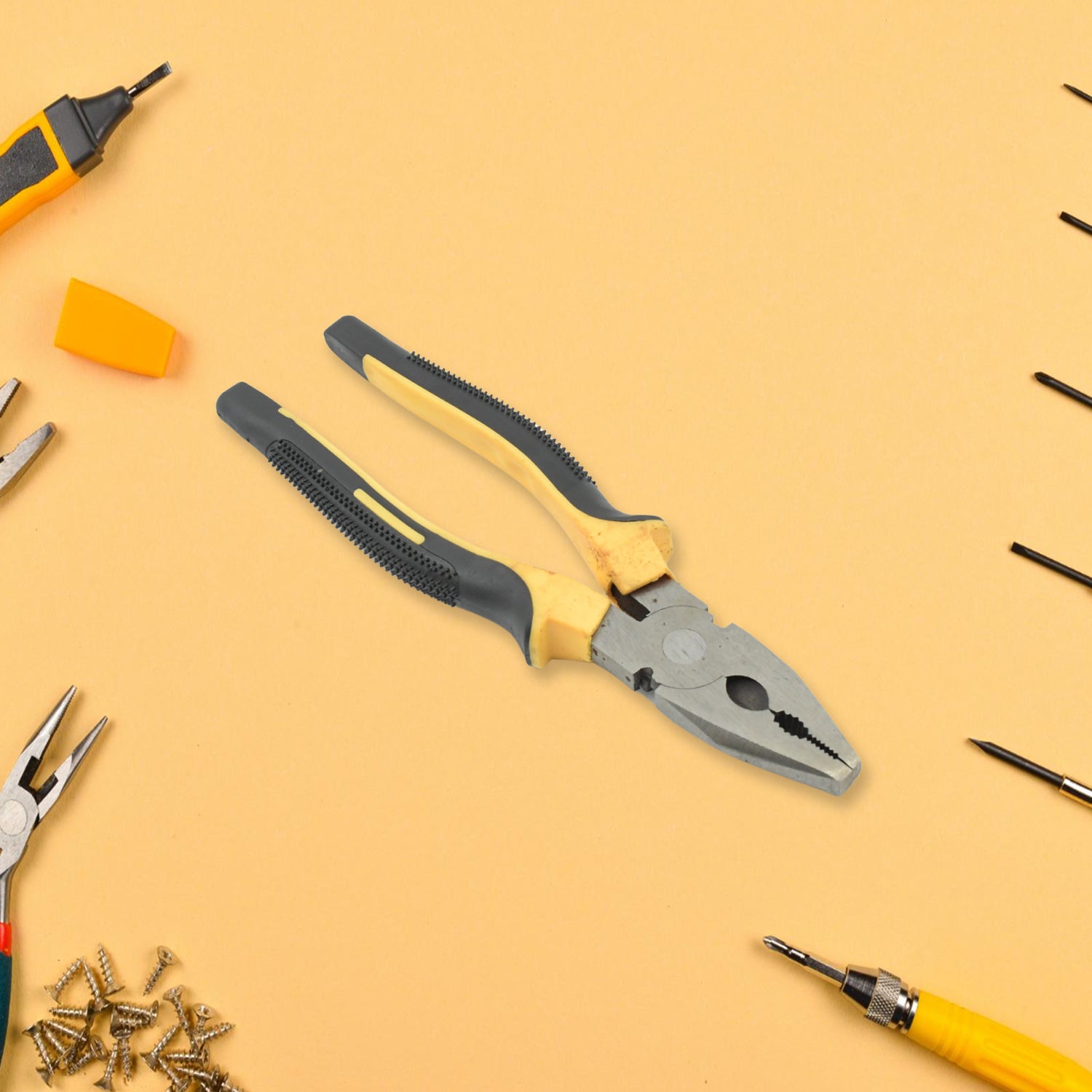1698 Wire Beading Featured Repair Tool Serrated reliable efficacy Jaws Combination Cutting Plier, Sturdy Steel Combination Plier for Home & Professional Use 1pc 1698 Wire Beading Featured Repair Tool Serrated reliable efficacy Jaws Combination Cutting Plier, Sturdy Steel Combination Plier for Home & Professional Use 1pc